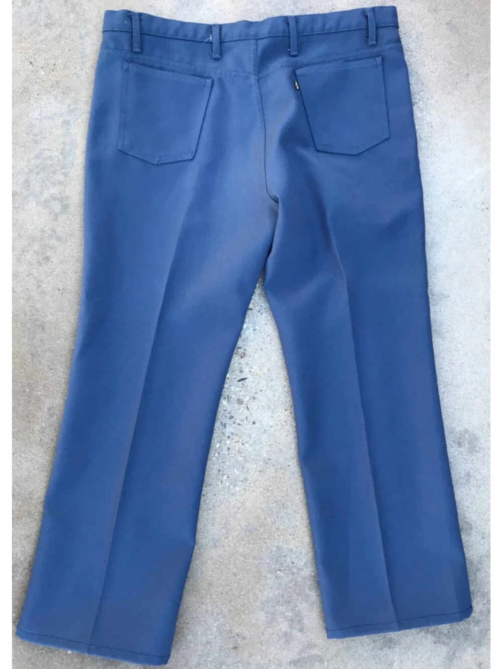 Vintage 60s/70s Big E Black Tab Levi’s Sta-Prest Pants 44x30 Made USA Lite Blue